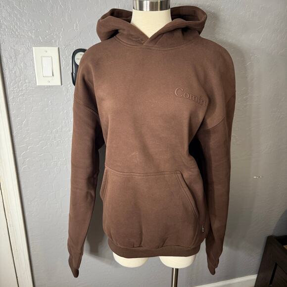Comfrt Minimalist Hoodie Walnut Medium Style Kjhu46 - Picture 1 of 5
